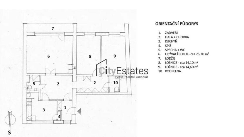 Prodej bytu 3+1, Praha - Smíchov, Nad Palatou, 109 m2
