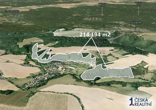 Prodej podílu lesa, Otročiněves, 5742 m2