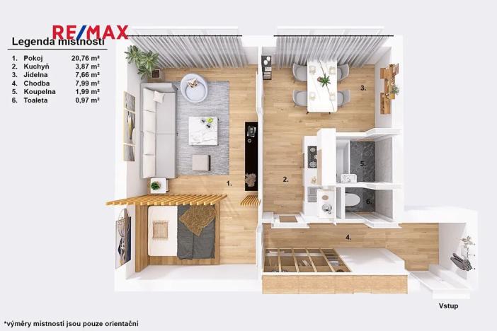 Pronájem bytu 1+1, Jindřichův Hradec, sídliště Vajgar, 43 m2