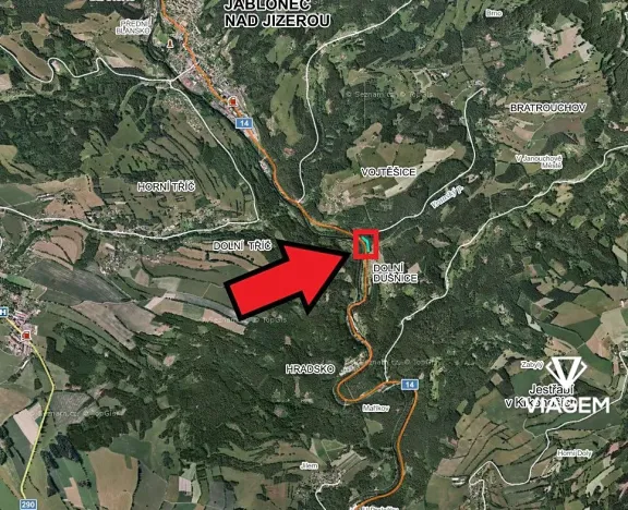 Prodej lesa, Jablonec nad Jizerou, 1568 m2