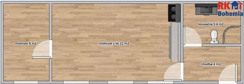 Pronájem kanceláře, Český Brod, Krále Jiřího, 39 m2