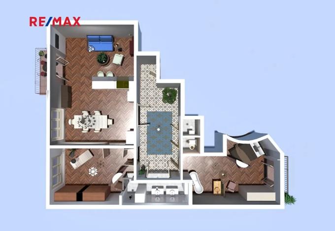 Prodej atypického bytu, Praha - Smíchov, Dienzenhoferovy sady, 119 m2