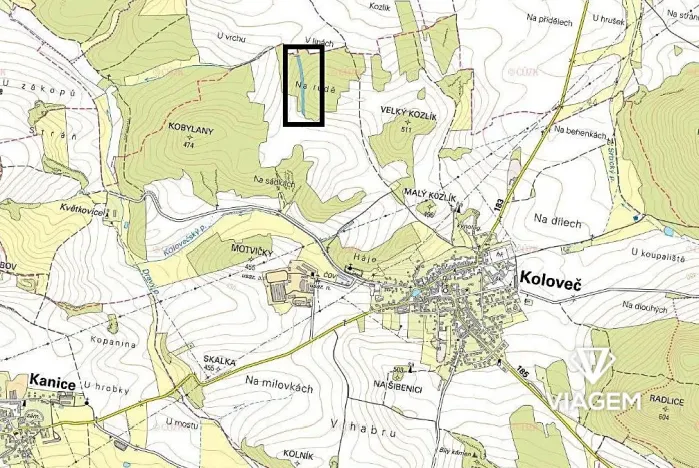 Prodej podílu lesa, Koloveč, 2021 m2