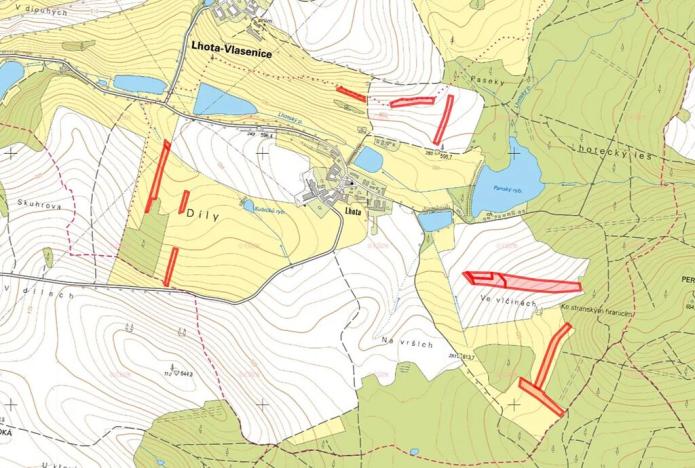 Prodej pole, Lhota-Vlasenice, 49745 m2