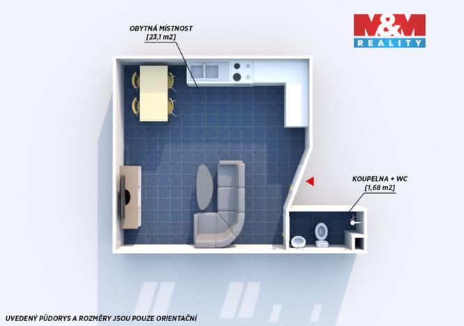 Pronájem bytu 1+kk, Plzeň - Východní Předměstí, 24 m2