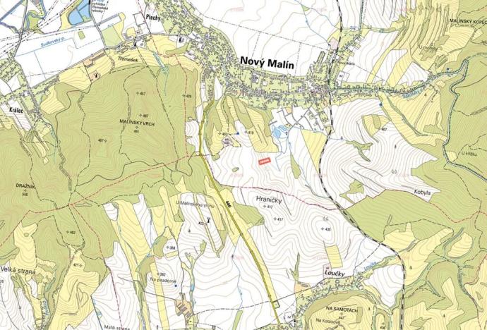 Prodej pole, Nový Malín, 5653 m2