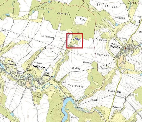 Prodej podílu lesa, Věžnice, 453 m2