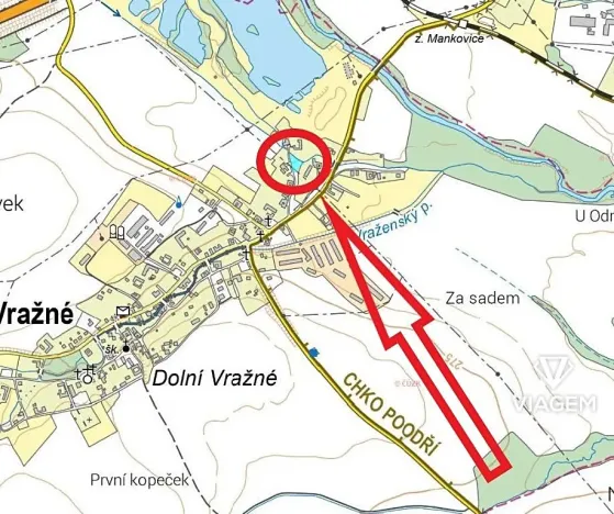 Prodej zahrady, Vražné, 1232 m2