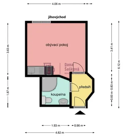 Pronájem bytu 1+kk, Jindřichův Hradec, nám. Míru, 20 m2