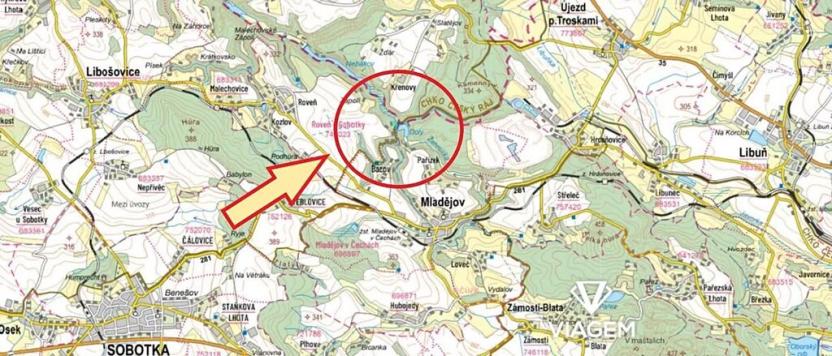 Prodej lesa, Mladějov, 1561 m2