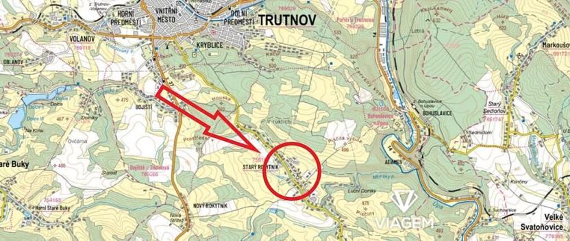 Prodej podílu zahrady, Trutnov, 596 m2