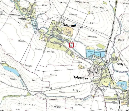 Prodej podílu pole, Dobromilice, 345 m2