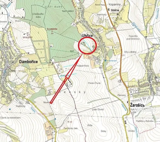 Prodej podílu pole, Uhřice, 225 m2