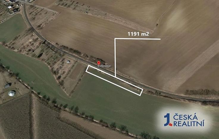 Prodej pole, Zborovice, 1191 m2