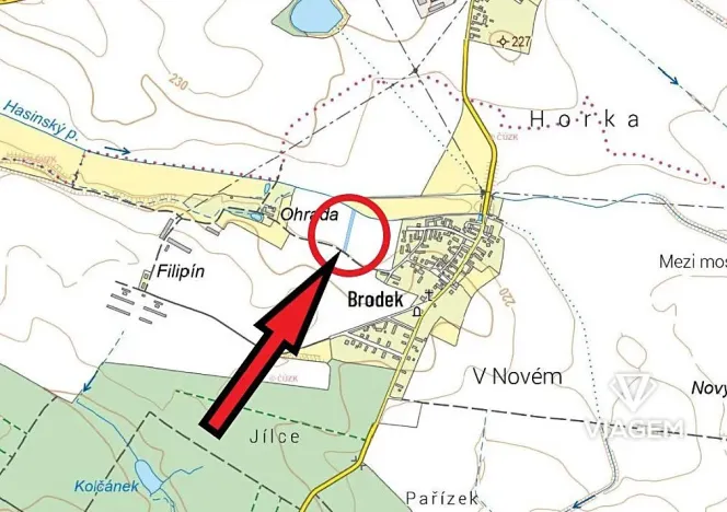 Prodej podílu pole, Dětenice, 437 m2