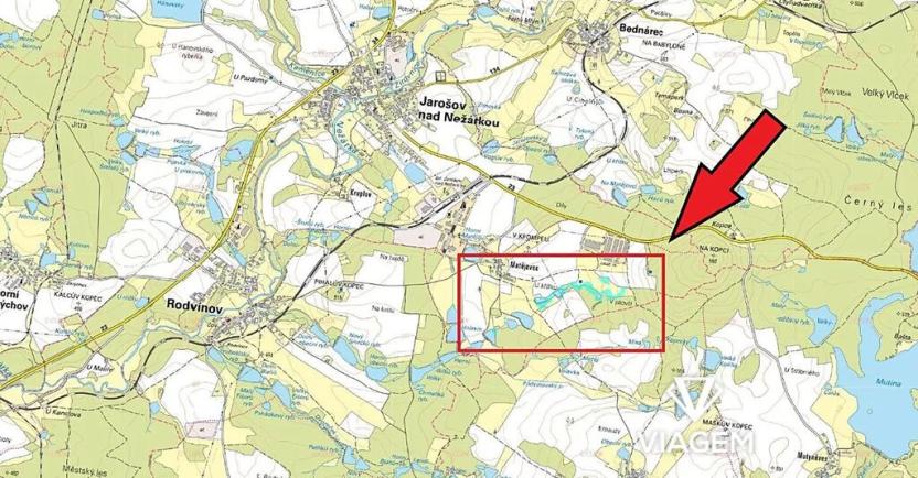 Prodej podílu pole, Jarošov nad Nežárkou, 11527 m2
