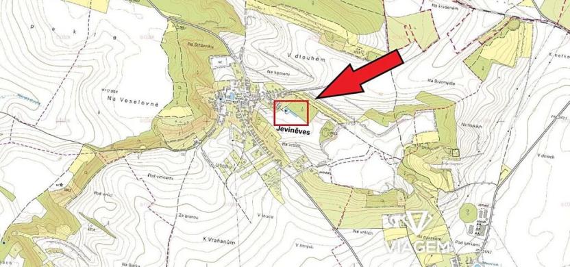 Prodej podílu pole, Jeviněves, 814 m2