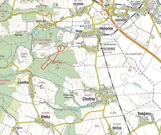 Prodej podílu pole, Litovel, 661 m2