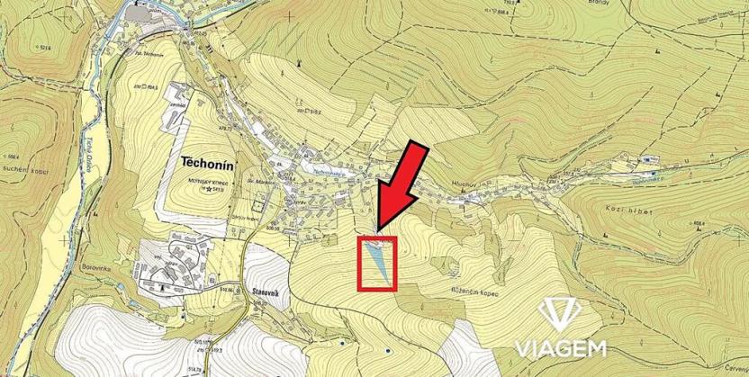 Prodej podílu pole, Těchonín, 986 m2