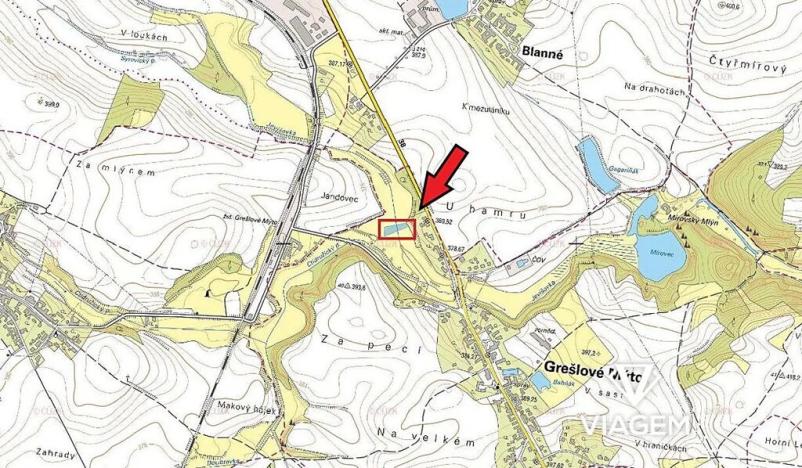 Prodej podílu pole, Grešlové Mýto, 211 m2