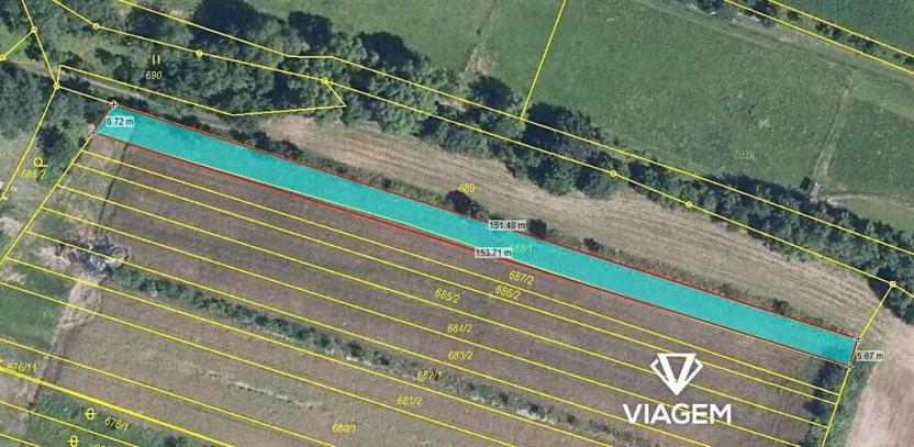 Prodej zahrady, Vysoké Popovice, 861 m2