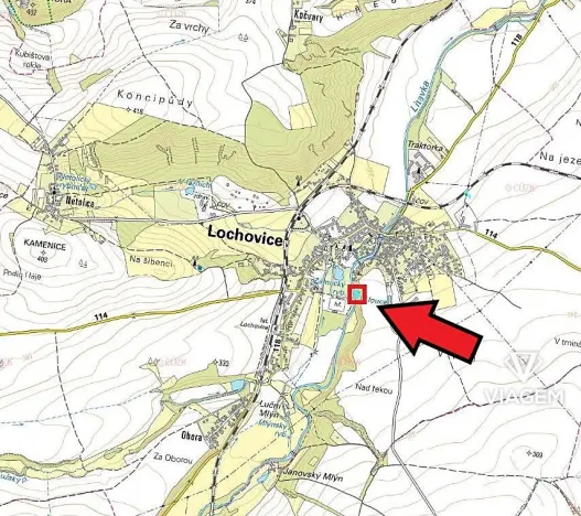 Prodej zahrady, Lochovice, 1618 m2