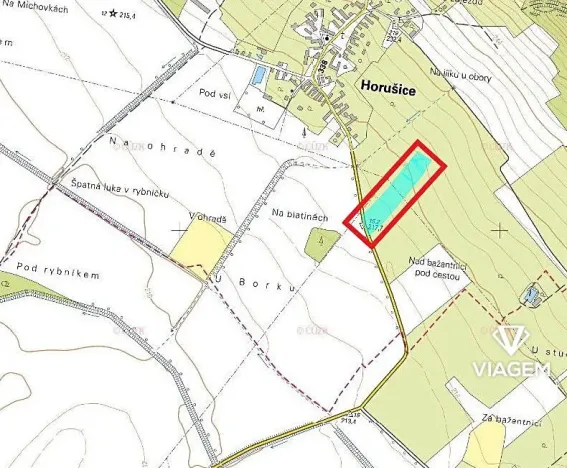 Prodej podílu zahrady, Horušice, 2981 m2