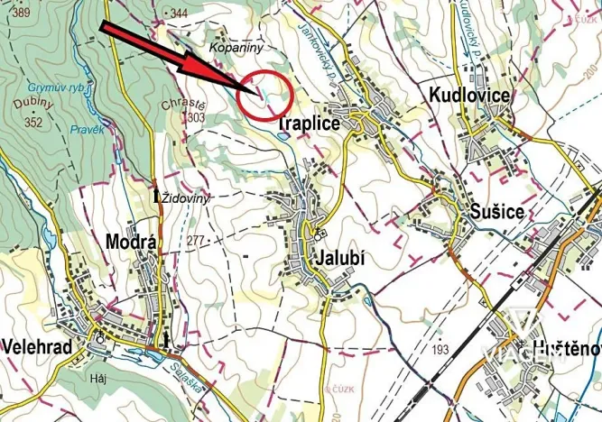 Prodej podílu pole, Traplice, 1103 m2