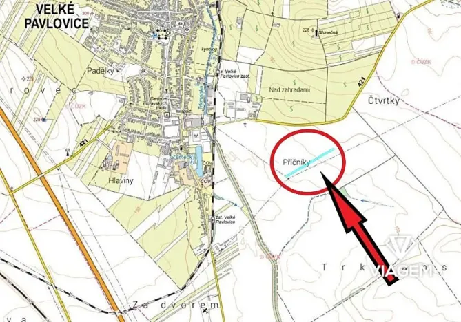 Prodej podílu pole, Velké Pavlovice, 2216 m2