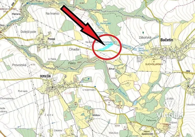 Prodej podílu pole, Bačetín, 2336 m2