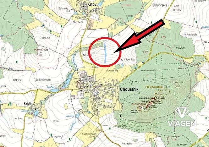 Prodej podílu pole, Choustník, 2900 m2