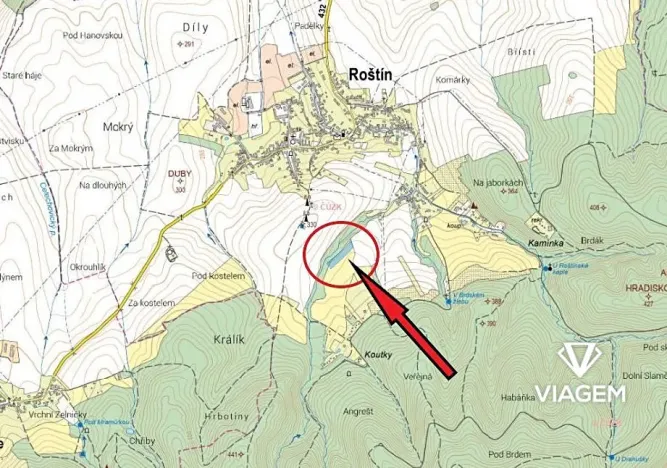 Prodej podílu pole, Roštín, 1315 m2