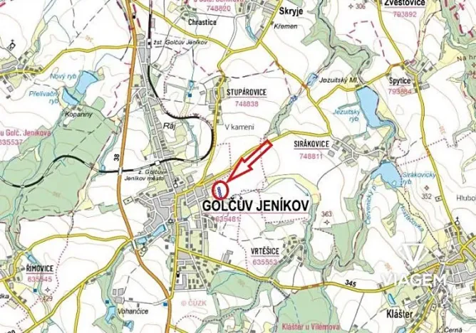 Prodej podílu pole, Golčův Jeníkov, 1259 m2