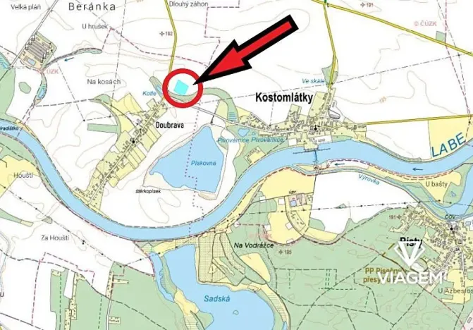 Prodej podílu pole, Kostomlátky, 526 m2