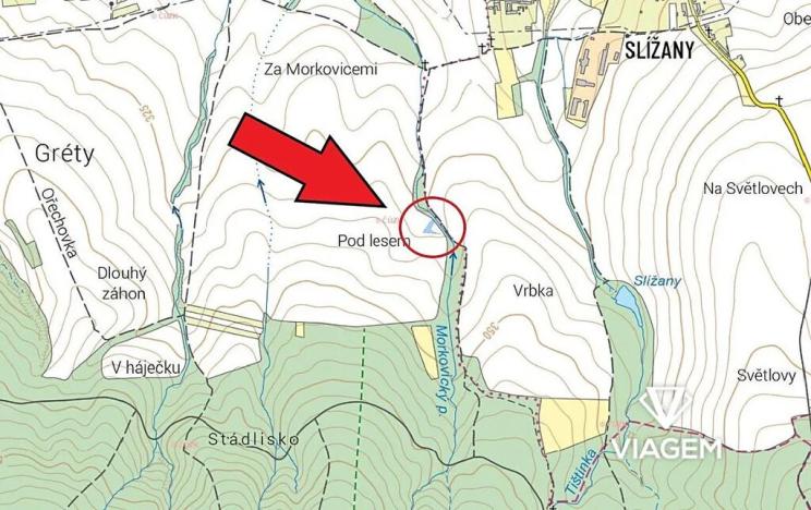 Prodej pole, Morkovice-Slížany, 824 m2