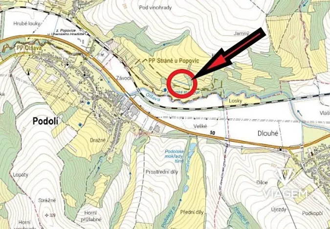 Prodej pole, Popovice, 1124 m2