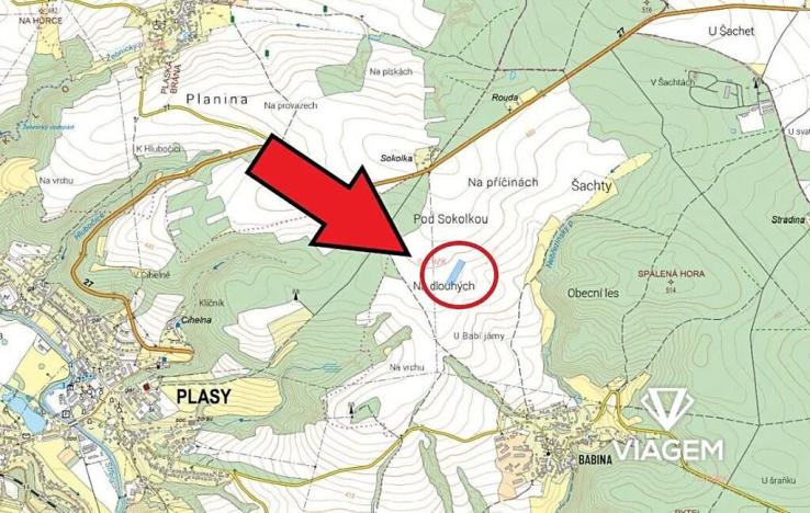 Prodej pole, Plasy, 7205 m2