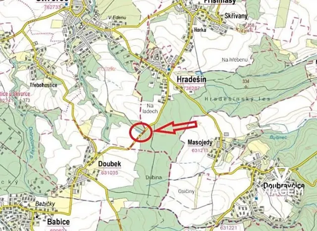 Prodej podílu pole, Škvorec, 1407 m2