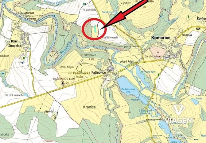 Prodej podílu pole, Střížov, 813 m2