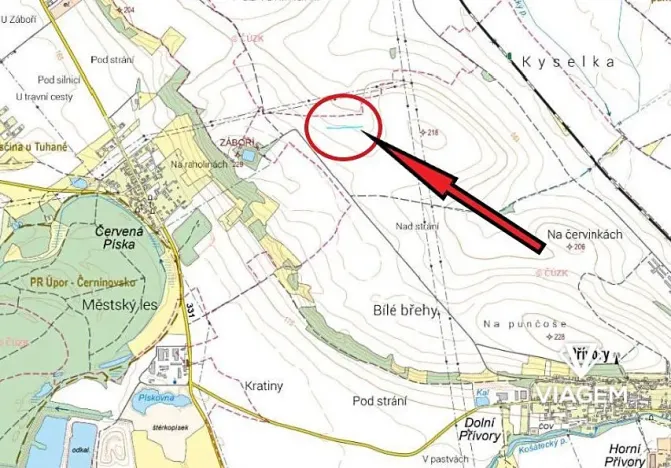 Prodej podílu pole, Všetaty, 694 m2