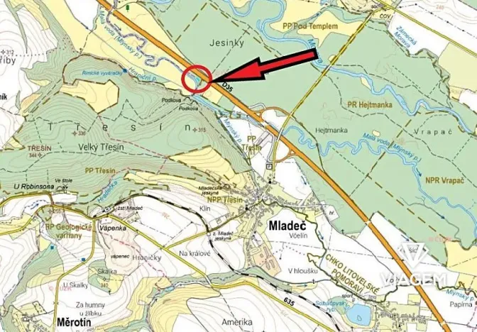 Prodej pole, Mladeč, 632 m2