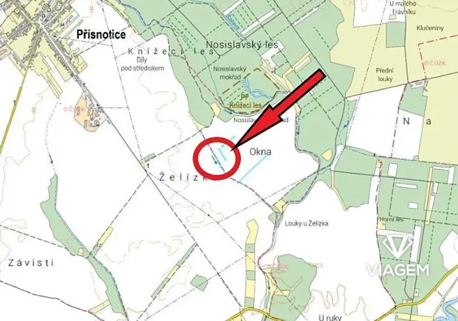 Prodej pole, Přísnotice, 460 m2