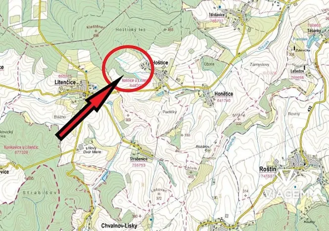 Prodej podílu pole, Hoštice, 896 m2