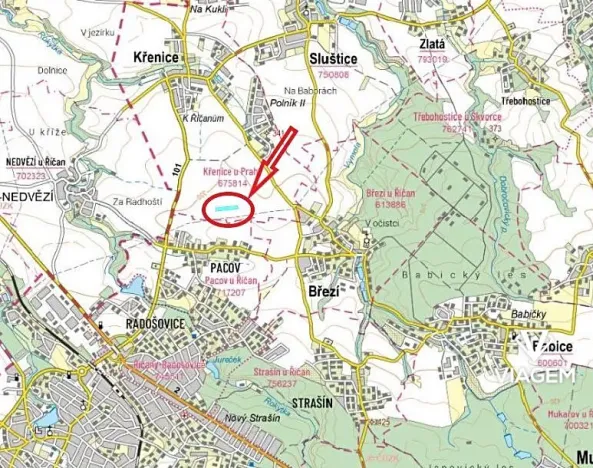 Prodej podílu pole, Křenice, 1693 m2