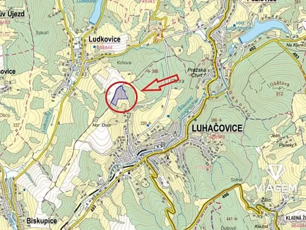 Prodej podílu pole, Luhačovice, 9031 m2