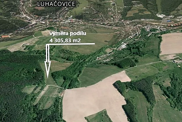 Prodej podílu pole, Luhačovice, 4714 m2