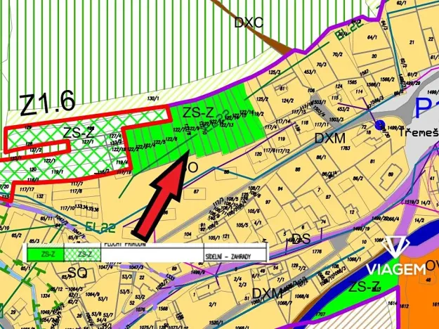 Prodej zahrady, Třemešné, 283 m2