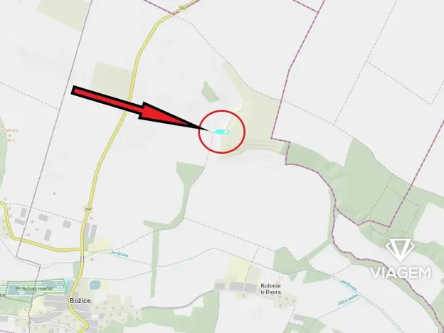 Prodej podílu zahrady, Božice, 551 m2