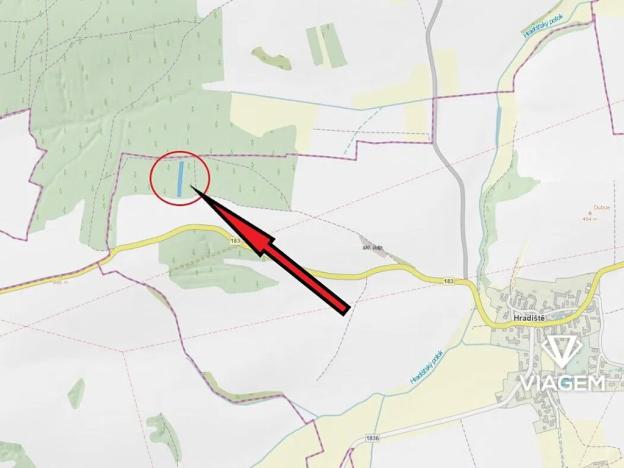 Prodej lesa, Hradiště, 1828 m2