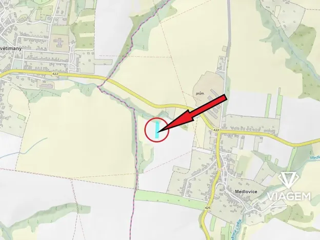 Prodej podílu pole, Medlovice, 1013 m2